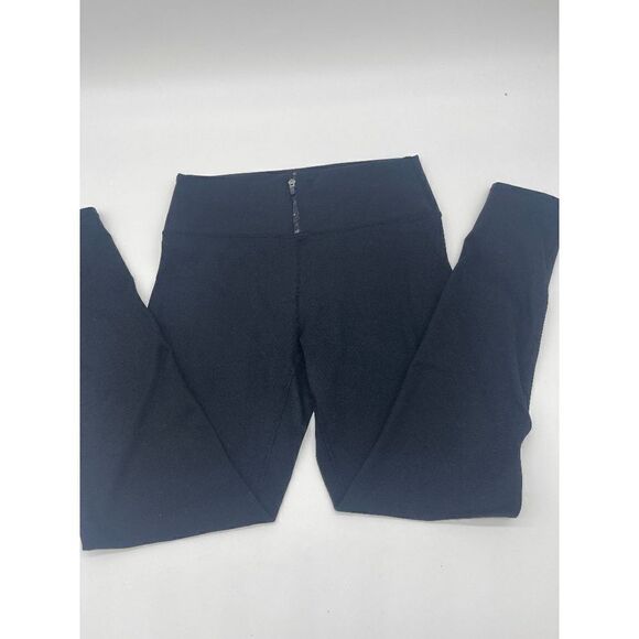Fabletics Leggings Front Zipper Inside Key Pocket Sz M Black - Picture 5 of 7